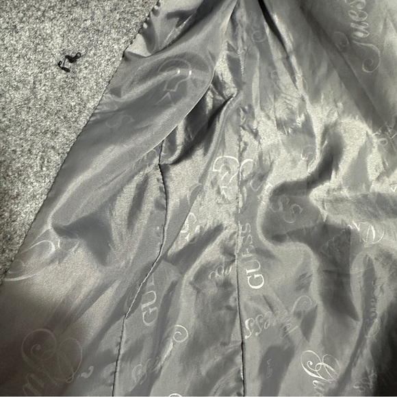 Guess double breasted wool blend jacket, size XS, gray, fitted, professional - Picture 5 of 11